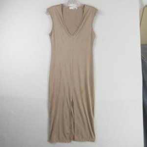 Sans Souchi Faux Suede Bodycon Tan Dress Size M Sleeveless